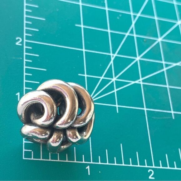 Abstract twisted silver tube earrings screw back mid century modern jetsons age - Picture 5 of 7